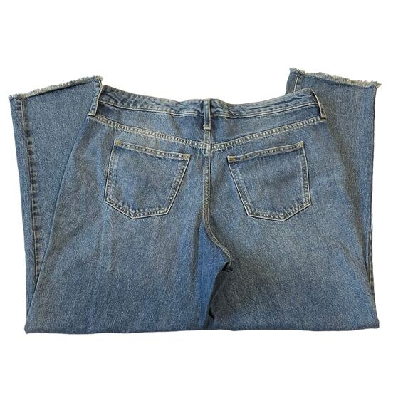 Universal Thread Jeans Womens Size 12 Blue High Rise Straight Raw Edge Denim - Picture 5 of 11